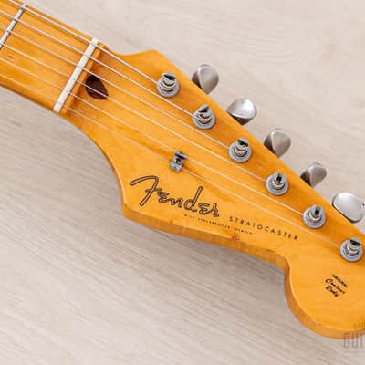 1989 Fender ExTrad Stratocaster ‘57 Vintage Reissue ST57-140 Sunburst Lacquer w/ USA Pickups & Case, Japan MIJ Fujigen image 4