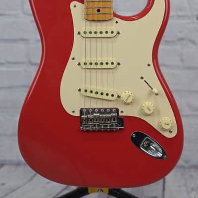 USED Fender Custom Shop 1956 Stratocaster Relic 6 String Electric Guitar Closet Classic Fiesta Red image 2
