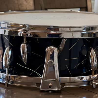 Deri 5x14 snare drum (Germany) 50s - black/gold image 2