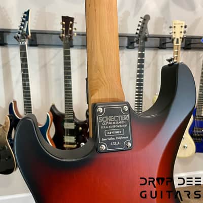 Schecter USA Custom Shop Sunset Custom-II HSS Electric Guitar w/ Case-Tiger Eye Satin image 14