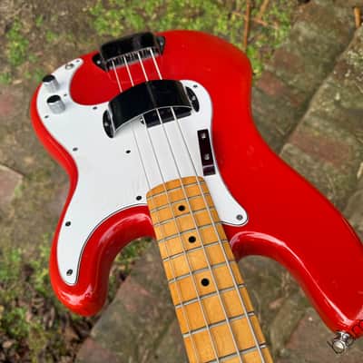 1979 Fender Precision Bass - Morocco Red - International Color Series - OHSC image 8