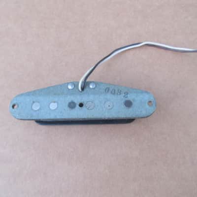1972 Original Fender Stratocaster Guitar Pickup Strong 7.33K Orig Factory Wind Staggered Pole Grey Bottom image 5