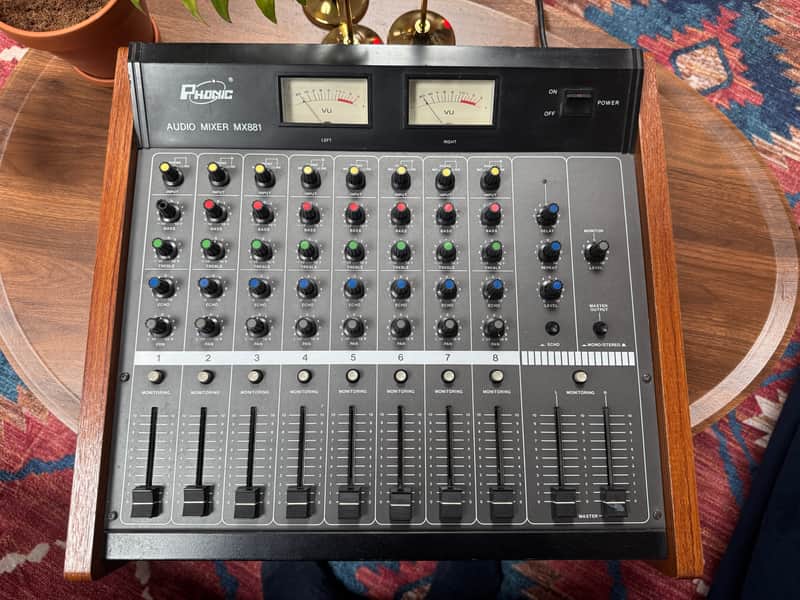 very rare Phonic Mixer with Analogue BBD Echo Delay, Vintage Audio Mixer MX881 image 1