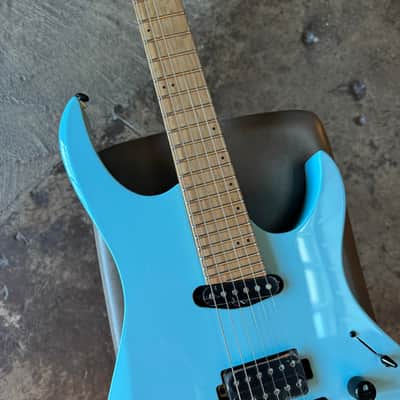 Balaguer Diablo Retro 27-Fret - Select Series - Gloss Cerulean Blue (Floyd Rose) image 2