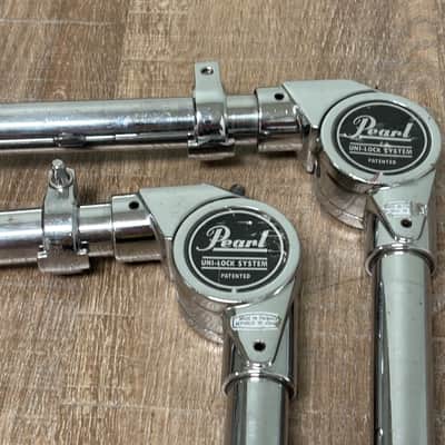 Pearl Drum TH-98 Uni-lock Tom Arms - Set of 2 - 1990s - Chrome image 3