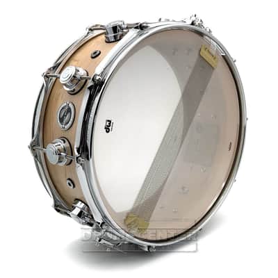 DW Collectors Super Solid Maple Snare Drum 14x5.5 Hard Satin Natural image 4