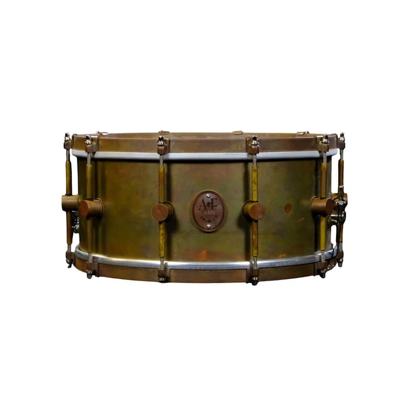 A&F Drum Co. Raw Brass Snare Drum 6.5 x 14 image 1