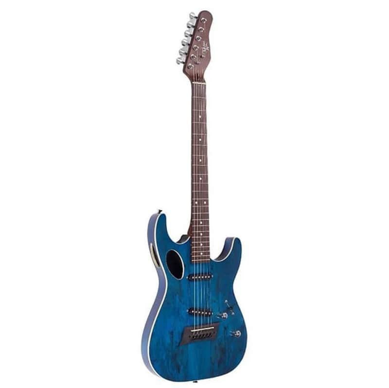 Michael Kelly Guitars, Hybrid 60 Fotre Port Trans Blue, MK60HTBMRC