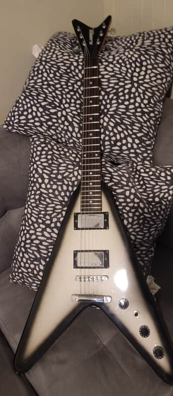 Slammer By Hamer Vk-1 Flying V Silverburst | Reverb