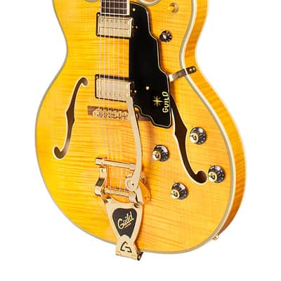 Guild Starfire VI - Semi Hollow Body Electric Guitar - Flamed Maple - Blonde - with Case image 2