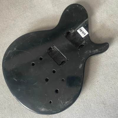 Black Basswood Guitar Single Cut Body image 4