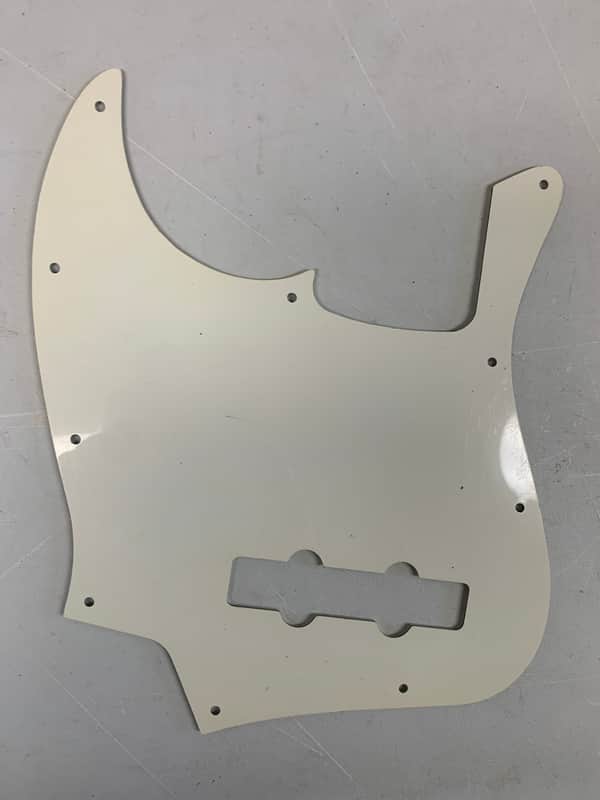 Fender - Fender Jazz Bass pickguard, 4-string, 10-hole mount, white / parchment - White/parchment