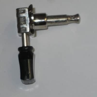 ONE near A+ genuine Gibson (Kluson) Deluxe Vintage Style Tuner for high D, A, low E side - PMMH model but with Black BUTTON (& says KLUSON DELUXE) + screws, washer, & nut with threaded shaft - HARDWARE: Nickel (from 2013 LPJ - NO guitar included) image 18
