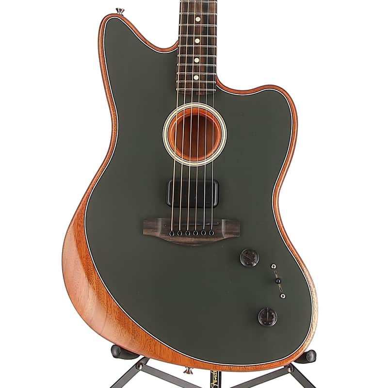 Fender American Acoustasonic Jazzmaster, Tungsten, Ebony Fingerboard (V9) (6233A)