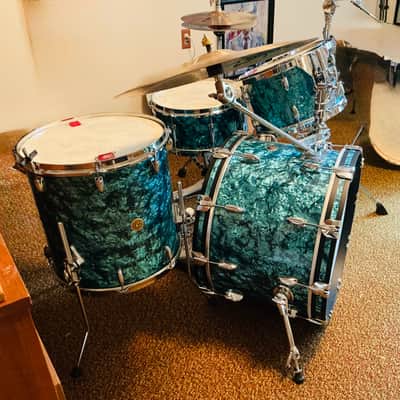 Gretsch Broadcaster 2023 - Turquoise Pearl Nitron-4 piece kit!~ image 4