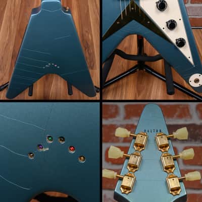 Gibson Custom Shop 1959 Mahogany Flying V Limited Run Pelham Blue VOS 2014 w/OHSC image 12