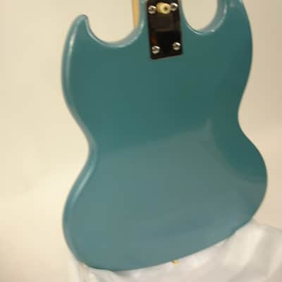 Vintage 60's Kalamazoo by Gibson KG-2A Electric Guitar, Las Vegas Blue w/ Gibson Chipboard Case image 15