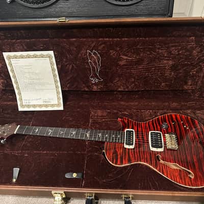 PRS Private Stock Simon McBride Single Cut Trem-Semi Hollow w F Hole 2017 - FireRed CurlyMaple image 10