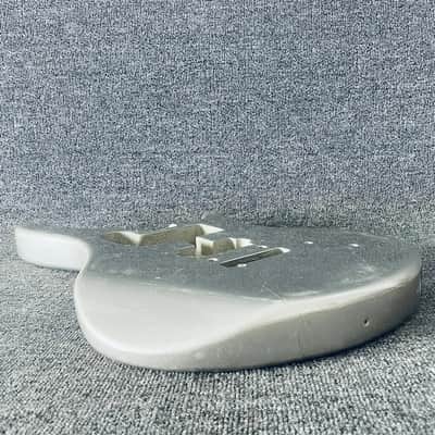 Metallic Silver Electric Bass Guitar Body image 2