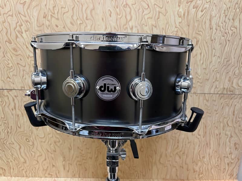 DW Collector's Series Black Nickel Over Brass 6.5x14" Snare Drum 2011 - 2021 - Black Nickel with Chrome Hardware image 1