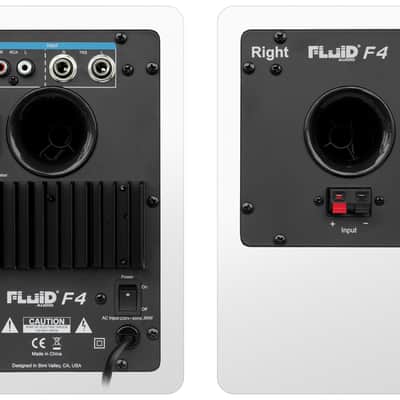 FLUID AUDIO F4W aktiv 30Watt/4Zoll Studio-Nahfeldmonitore (Paar) weiss B-Ware image 3