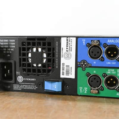 Crown I-Tech 6000 2-Channel Power Amplifier CG012DS image 8