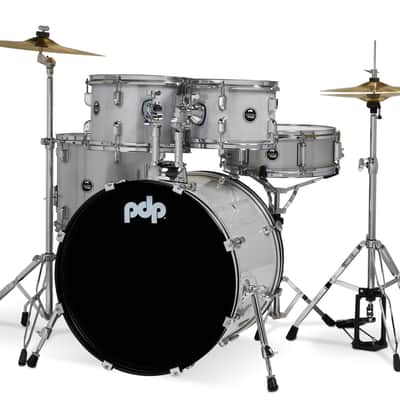 PDP Centerstage 5-Piece Drum Set w/ Hardware, Cymbals & Throne - Diamond (PDCE2015KTDW) image 3