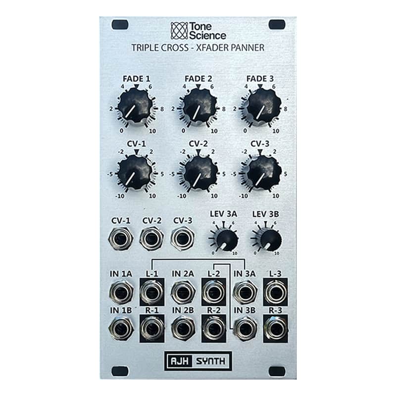 AJH Synth Triple Cross Eurorack VC Crossfader Module (Silver) image 1