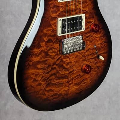 2024 Paul Reed Smith SE Custom 24 Quilt Package Color:Black Gold Sunburst image 3