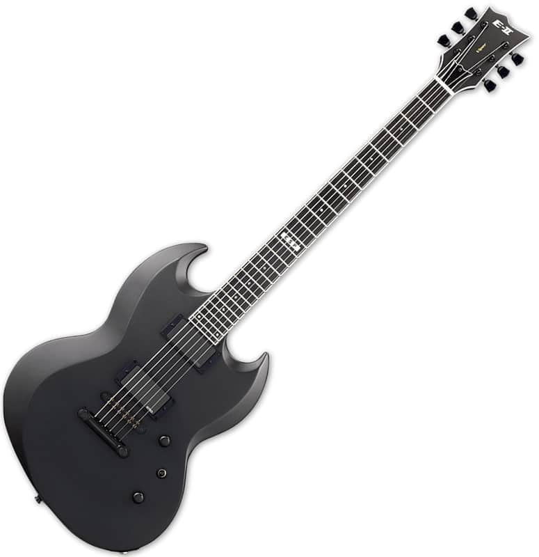 ESP E-II Viper Baritone Electric Guitar in Charcoal Metallic Satin B-Stock image 1