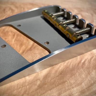 Van Dyke-Harms Left-Hand Bigsby Telecaster Bridge & Compensated Saddle Combo 2023 - Stainless Steel image 2