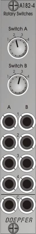 DOEPFER A-182-4 DUAL ROTARY SWITCHES : B-STOCK : [DETROIT MODULAR] image 1