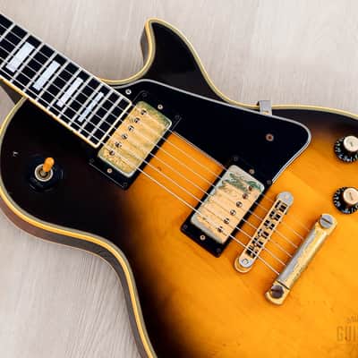 1976 Gibson Les Paul Custom Vintage Guitar Tobacco Sunburst w/ T Tops, Case image 7