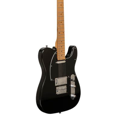 Stagg Vintage T Plus Series Electric Guitar - Black Finish with Alnico Pickups and Push-Pull Splitting image 2