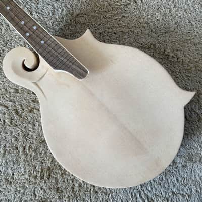 Semi Finished 8 String F Style Mandolin DIY Project, Spruce Top Body, Maple Neck, Rosewood Fingerboard image 2