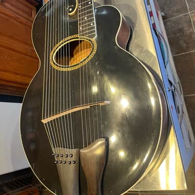 Gibson Style U Harp Guitar 1902 - 1927 - Ebony image 2