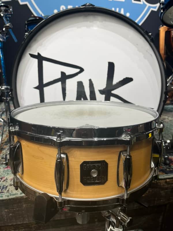 Gretsch — Mark Schulman Collection 5x14" USA G-5000 Solid Maple Snare Drum — Natural image 1