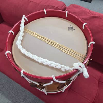 Florance Drum Company Rope Tuned Field Snare 15x15 - Natural/Red image 6