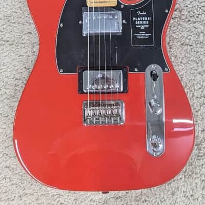 Mint Fender Player II Telecaster HH Elec guitar, Maple Fingerboard, Coral Red - MIM image 1
