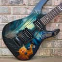 Vintage 1988 Kramer Pacer Imperial Electric Guitar w/ Hardshell Case! Kline Bobcat Graphic Finish!