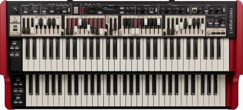 Nord Organ 3 120-Key Stage Organ Keyboard, Red image 1