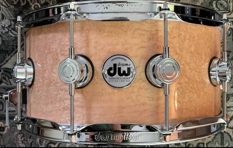 Mint DW Collector’s Series Exotic Natural Lacquer Over Birdseye Maple w/Chrome 6.5x14 image 1