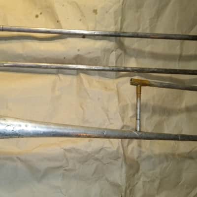Antique AK Huttl Graslitz silver trombone. Bohemia, 1800s, Vintage good condition image 1