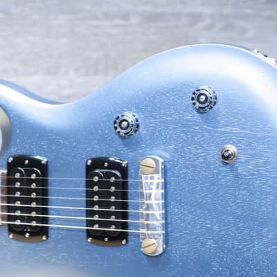 PRS SE CE 24 Standard Stoptail Satin Ice Blue Metallic Electric Guitar w/Bag image 4