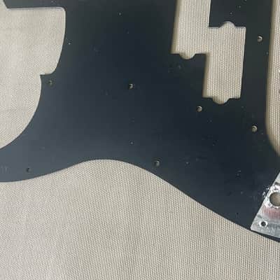 Vintage 1970s Fender Precision Bass Pickguard & screws - Black 1974 1975 1976 image 3