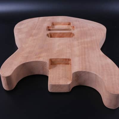 Guitar Body Mahogany Wood Unfinished DIY Electric Guitar Wood Project image 3