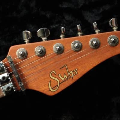 Suhr Custom Modern Mahogany Trans Blue Denim Quilt Top 2010 image 3