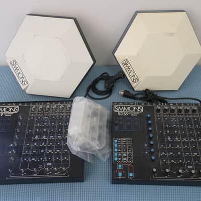 Vintage 1980s Simmons Electronics Drum Set 2 Modules SDS9 6-Channel Drum Synthesizer 1 Brain Works 1 Brain For Spare Parts + 2 Octagon Pads Lots Of Spare Parts 3 Extra Rom Chip Snare Rim A & B EPROM image 9