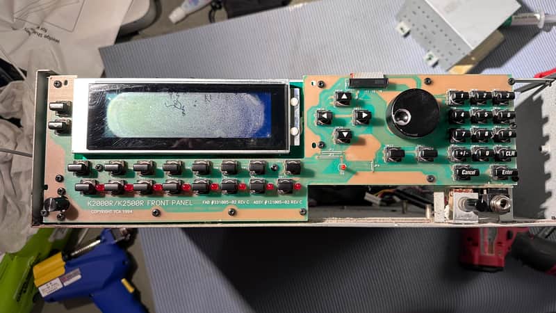 Kurzweil K2500R/K2000R Front Panel With Screen and Buttons. image 1