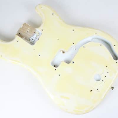 1976-1977 Vintage Fender Precision Bass Olympic White/Blonde ~Refin~ 4-Bolt BODY PBass 1970s USA image 8